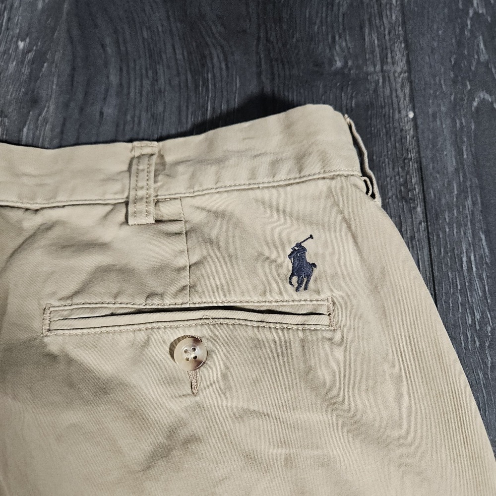 VTG Polo Ralph Lauren Suffield Pant Men 38x31 Khaki Chino Pony Preppy City Y2K